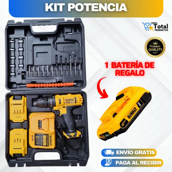 KIT TALADRO INALAMBRICO DEWALT + Envío Gratis y Pago Contraentrega 🚚