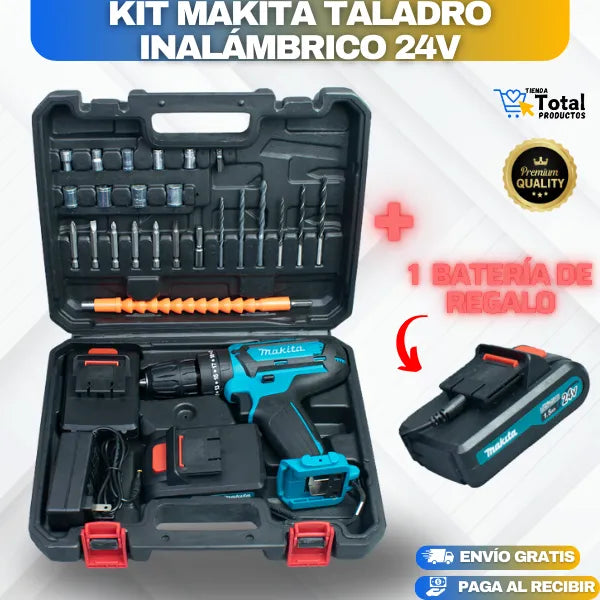 KIT MAKITA TALADRO INALÁMBRICO 24v + Envío Gratis y Pago Contraentrega 🚚