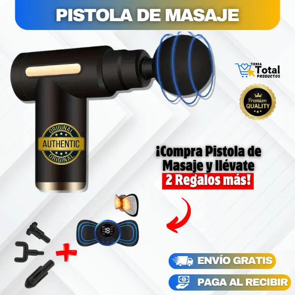 COM O RELAX - PISTOLA MASAJEADORA + MKNI MASAJEADORA DE REGALO + Envío Gratis y Pago Contraentrega 🚚