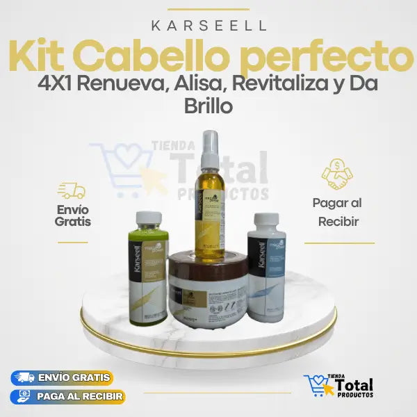KIT CABELLO PERFECTO 4 EN 1 + Envío Gratis y Pago Contraentrega 🚚