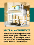 ESCURRIDOR DE PLATOS CON ALMACENAMIENTO + Envío Gratis y Pago Contraentrega 🚚