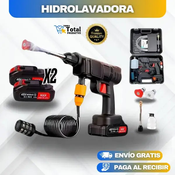HIDROLAVADORA INALAMBRICA FUERZA + 2 BATERIAS DE REGALO + Envío Gratis y Pago Contraentrega 🚚